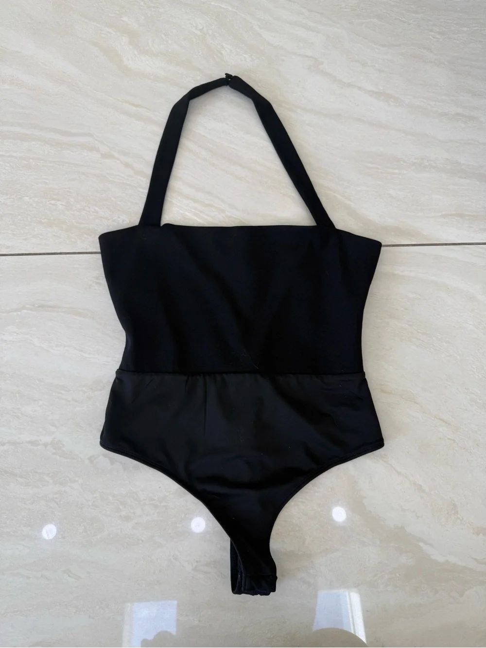 superdown Black Halter-Style One-Piece top